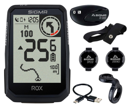 Nawigacja rowerowa Sigma Sport licznik ROX 4.0 ENDURANCE SENSOR SET czarny